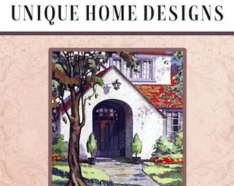 1924 Amerikaanse architectuur Unieke woningontwerpen met 22 huisontwerpen en plattegronden Afdrukbaar pdf-boek direct digitale download