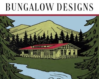 Bungalowhus med arkitektur från 1908 En unik samling av 208 husdesigner med enkel layout Planritningar Utskrivbara digitala nedladdningar
