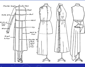 How To MAKE LADIES GARMENTS Illustrated Dressmaking Tutorial Guide Design and Make Your Own Dresses Printable 326 Pages Instant Download