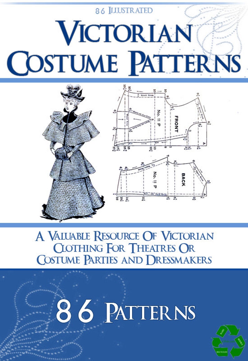 86 Victorian DRESS SEWING PATTERNS Design Your Own Theatre Costumes Pattern for Dressmakers 177 pgs Printable Instant Download ~ Top Reviews 