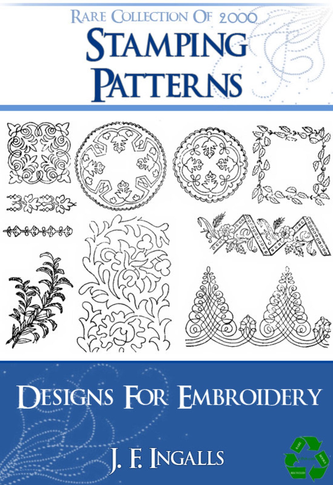 2000 STAMPING PATTERNS Rare Vintage Clipart Designs Book for EMBROIDERY