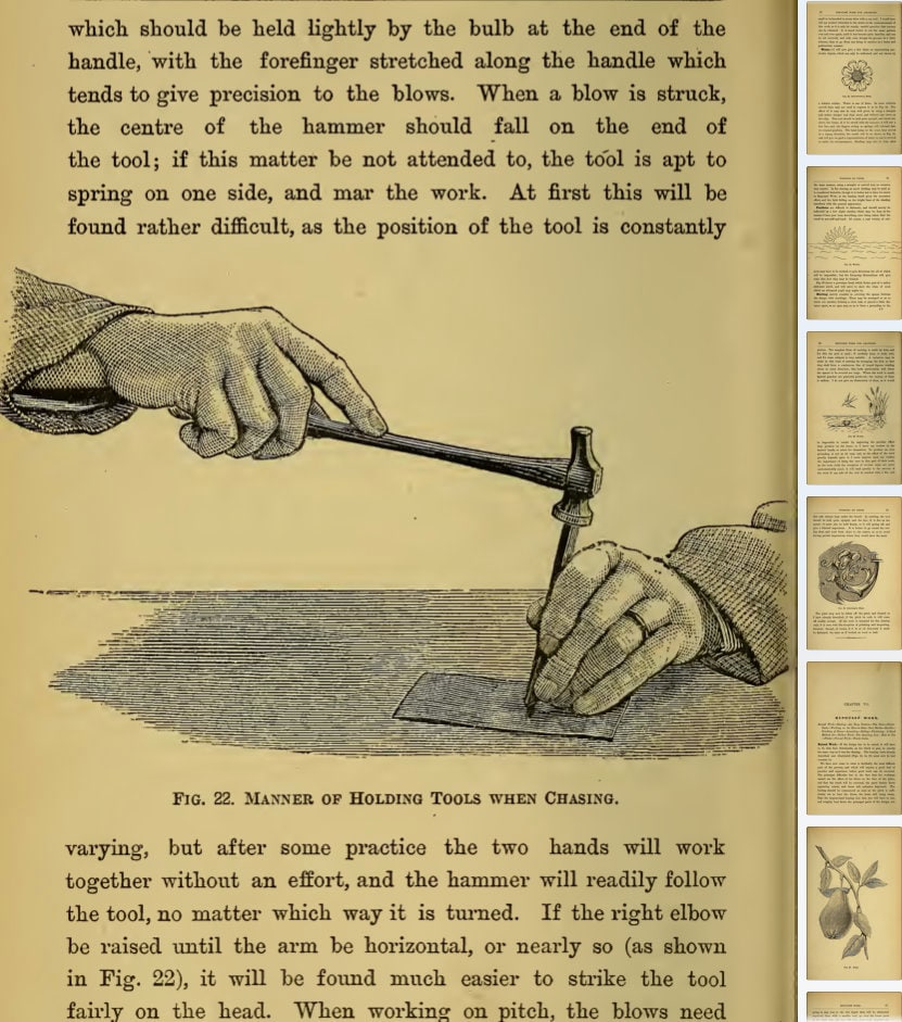 Reposse Work Illustrated REPOUSSE WORK for AMATEURS the Art of Ornamenting Thin ...