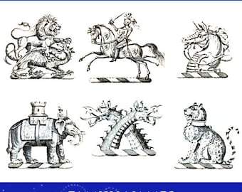 360 CRESTS of NOBILITY of the United Kingdom for Designers Rare Illustrated Reference Book For Collectors 59pages Printable Instant Download
