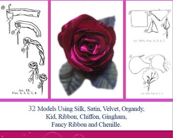 How To Make Your Own Hand Made Flowers 32 Models and 22 Petal Patterns Teach Yourself The Art of Flower Making Instant Download