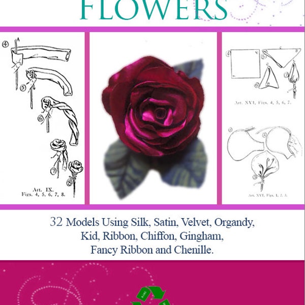 How To Make Your Own Hand Made Flowers 32 Models and 22 Petal Patterns Teach Yourself The Art of Flower Making Instant Download