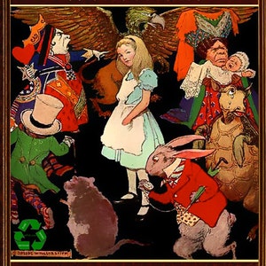 Classic Childrens Book ALICE in WONDERLAND Digital Version illustrated By John Tenniel