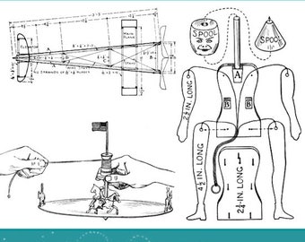 Vintage Home Made TOYS For BOYS and GIRLS Instructions on How To Make Toys For Children 241 pages Printable Instant Download