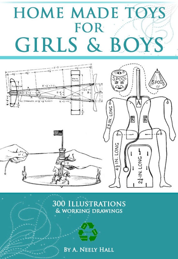Vintage Home Made Toys For Boys And Girls Instructions On How Etsy
