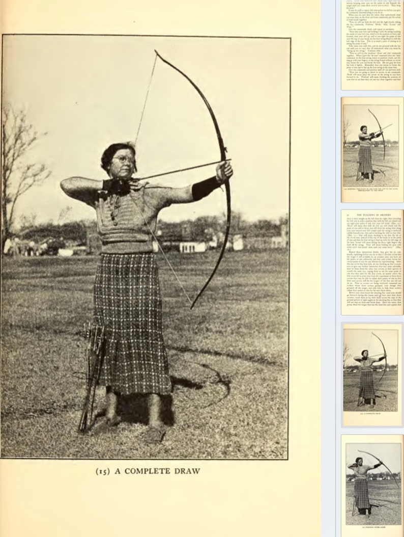 How to TEACH ARCHERY Illustrated Guide for Teachers Rare Old Etsy