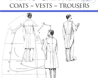 35 Victorian Diagram Sewing Patterns from The AMERICAN MEN’S GARMENTS Design Mens Coats ~ Vests ~ Trousers 111pgs Printable Instant Download