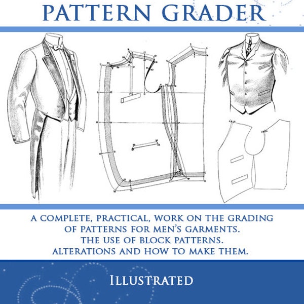 The AMERICAN PATTERN GRADER Design Your Own Mens Clothes Alterations Grading Sewing Patterns 178 Pages Printable Instant Download