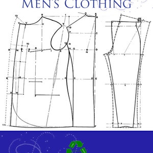 Cutting, Designing & Manufacturing MEN&#39;S CLOTHING with Illustrations and Comprehensive Drafts 121 Pages Printable Instant Download