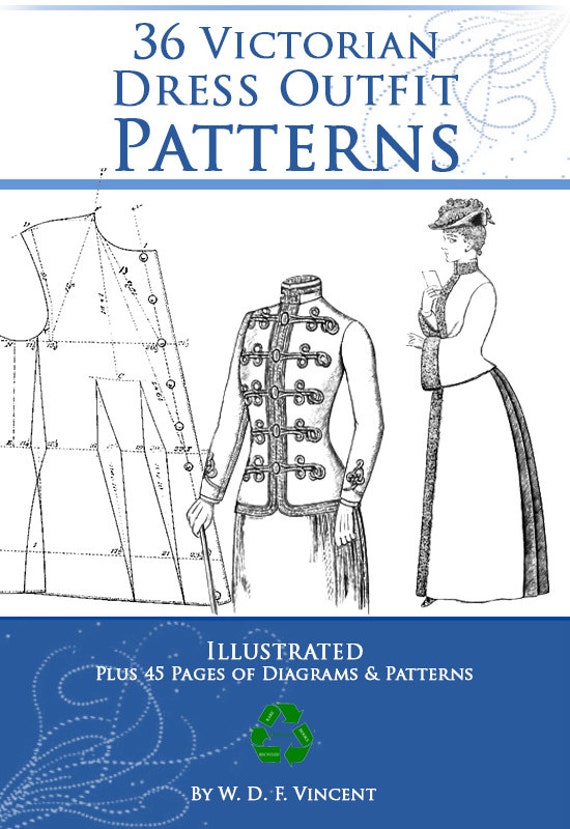 36 Victorian DRESS Outfit SEWING PATTERNS ~ Vests, Jackets