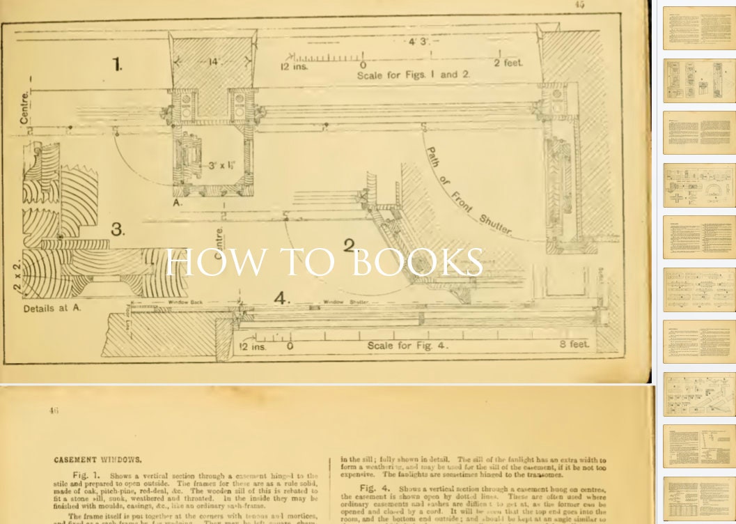 CARPENTRY and JOINERY Rare ILLUSTRATED Instruction Book on Building ...