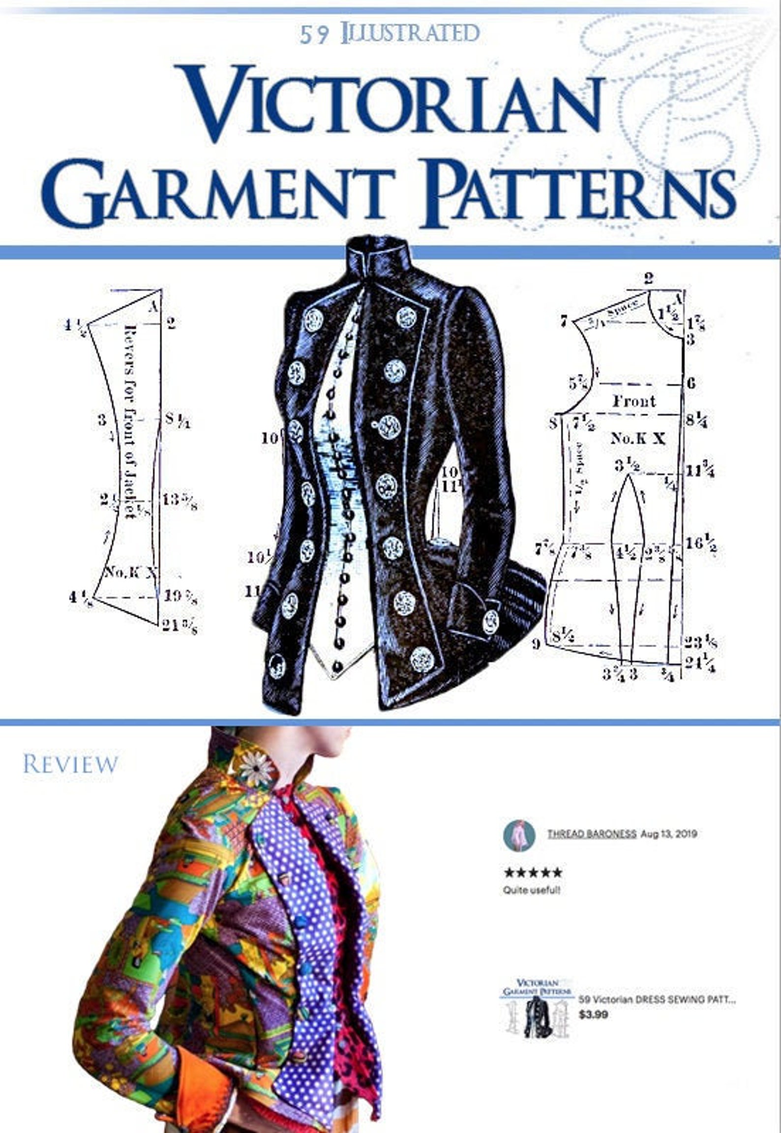 59 Victorian DRESS SEWING PATTERNS Design Your Own Theatre Costumes ...