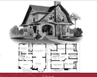 100 AMERICAN HOUSE PLANS and Architectural Home Designs 1903 Printable 256 Pages Illustrated Read On Your iPad or Tablet Instant Download