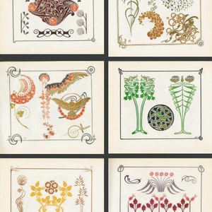 ART NOUVEAU PATTERNS Book 60 Full Page Designs by Maurice Verneuil ...