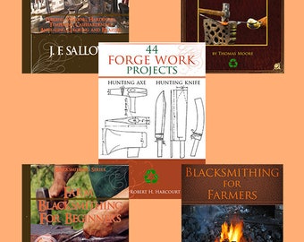 New Collection of 5 x Top Selling BLACKSMITHING Books ~ Illustrated Tutorials and Projects with Instructions on Techniques  Instant Download