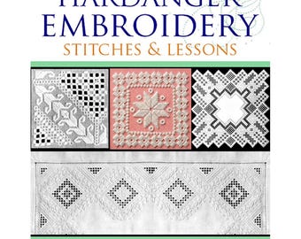 HARDANGER EMBROIDERY Stitches and Lessons Drawn Thread Work Designs Instructions Rare illustrated Tutorial Book Printable Instant Download
