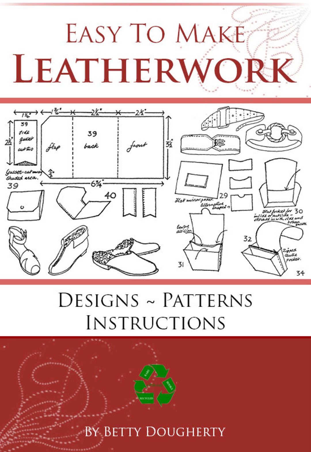 EASY to MAKE LEATHERWORK How to Make Leather Goods Designs Patterns