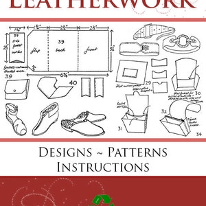 EASY To MAKE LEATHERWORK How To Make Leather Goods - Designs ~ Patterns ~ Instructions Printable or Read on Your Tablet - Instant Download