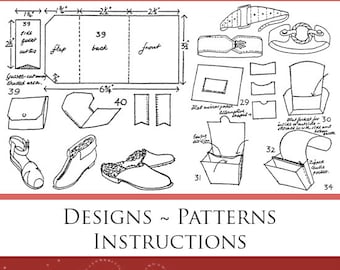 EASY To MAKE LEATHERWORK How To Make Leather Goods - Designs ~ Patterns ~ Instructions Printable or Read on Your Tablet - Instant Download