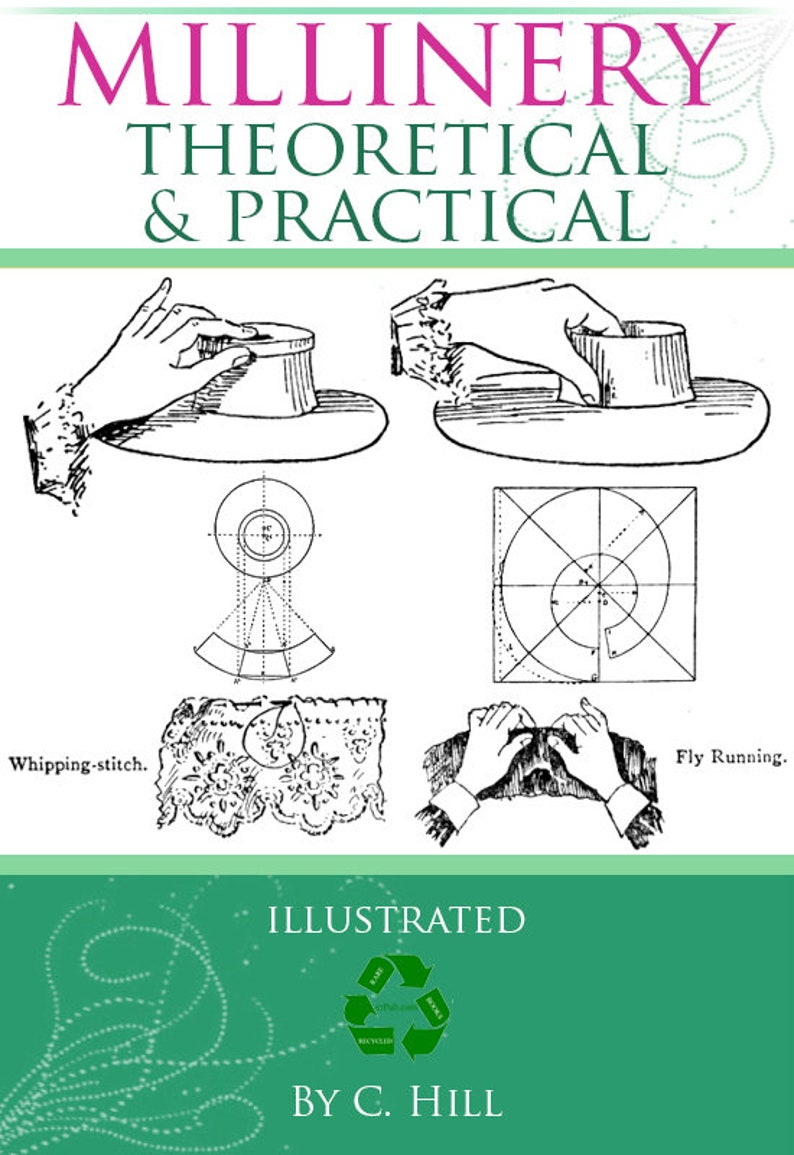 MILLINERY ~ THEORETICAL and PRACTICAL Illustrated Simple and Concise Instructions For Mastering The Art of Millinery 163pgs Instant Download