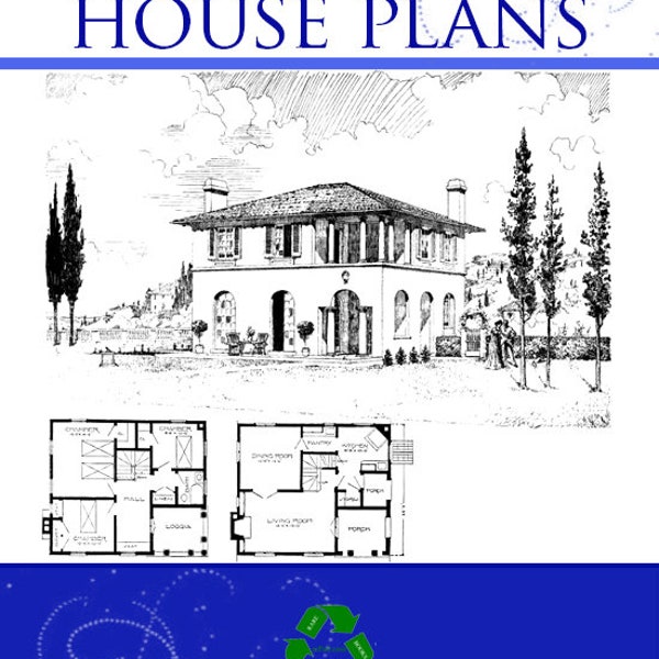 21 EDWARDIAN HOUSE PLANS Architekturentwürfe und Grundrisse für Künstlerische Landhäuser 103 Seiten Printable Instant Download