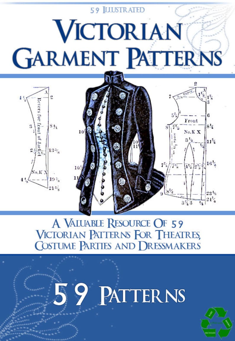 Steampunk Sewing Patterns- Dresses, Coats, Plus Sizes, Men’s Patterns 59 Victorian DRESS SEWING PATTERNS Design Your Own Theatre Costumes Pattern for Dressmakers Top Reviews 102 Pages Printable Instant Download  AT vintagedancer.com