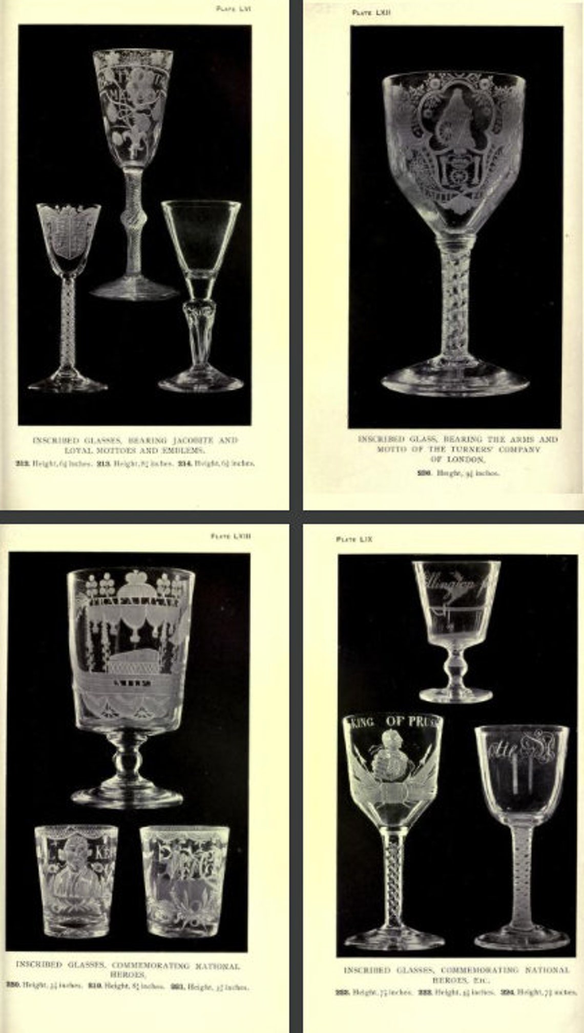 ENGLISH TABLE GLASS a Rare Illustrated Reference Book for Collectors of ...