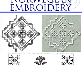 HARDANGER NORWEGIAN EMBROIDERY Drawn Thread Work Designs Stitches Instructions Rare illustrated Tutorial Book Printable Instant Download