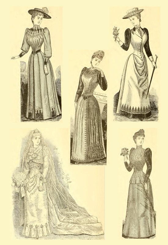 10 VICTORIAN DRESS DESIGNS Make Your Own Theatre Costumes for - Etsy