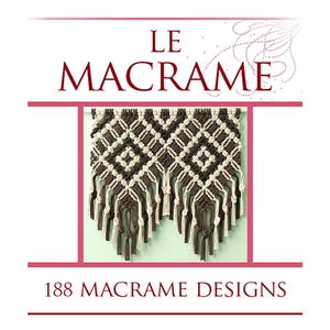 188 DISEÑOS DE MACRAMÉ Edición francesa rara Libro ILUSTRADO Imprimible o leído en su iPad o tableta Descarga instantánea