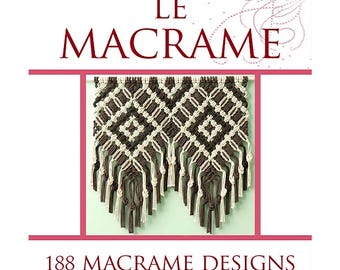 188 MACRAME DESIGNS Rare French Edition ILLUSTRATED Book Printable or Read on Your iPad or Tablet Instant Download