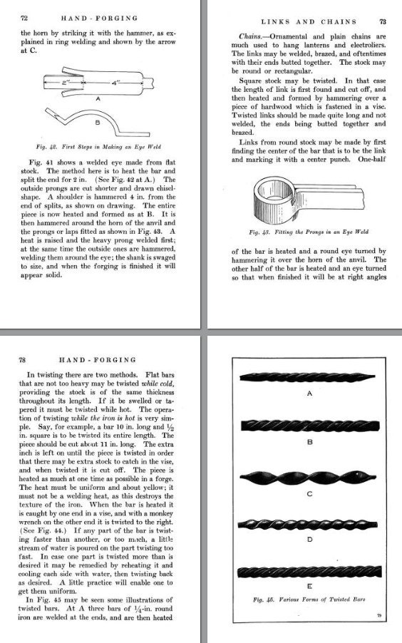 HANDFORGING Wrought Iron Ornamental Work 175 Pages Text Book