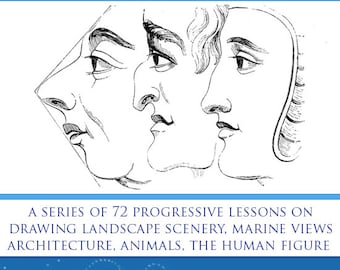 The BRITISH DRAWING BOOK 72 Progressive Lessons on The Art of Drawing A Complete System 167 Pages Illustrated and Printable Instant Download