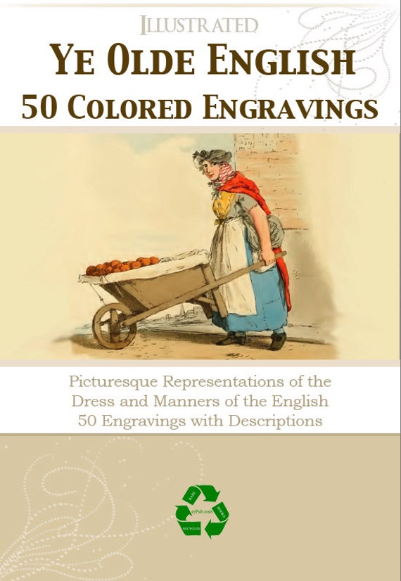 Ye Olde English 50 Coloured Engravings Illustrations With Etsy