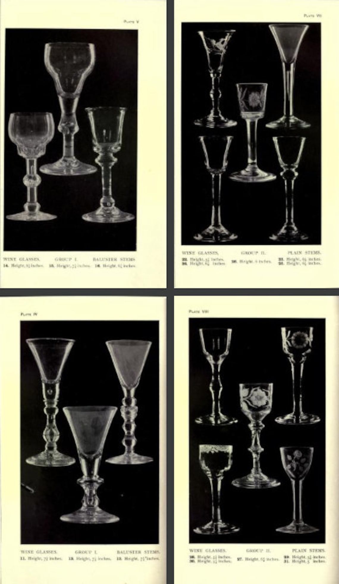 ENGLISH TABLE GLASS a Rare Illustrated Reference Book for Collectors of ...