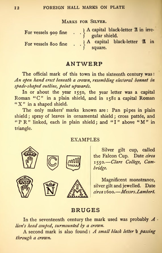 品良く着こなすため SILVER and GOLD Continental Hallmarks Reference RARE 洋書