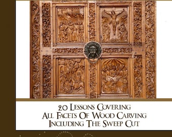 WOOD CARVING LESSONS Rare illustrated Book of 20 Lessons Teaching Everything You Need To Know 5 Star Reviews