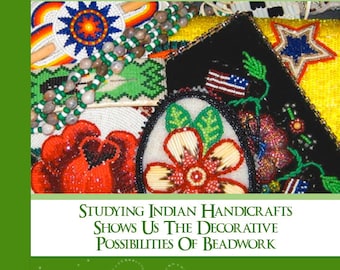 How To Do Beadwork RARE  illustrated Tutorial Book Learn All About Indian Bead Handicrafts