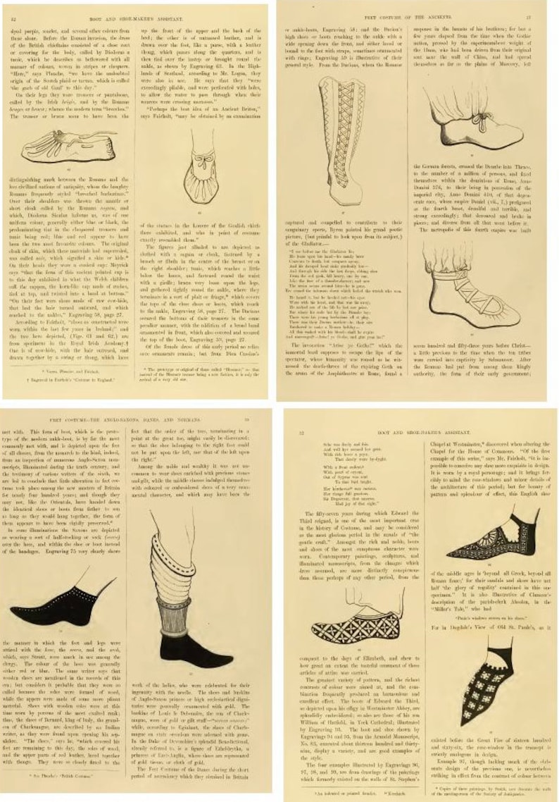 64 Rare SHOE and BOOT PATTERNS Illustrated Book How to Do Boot Etsy UK