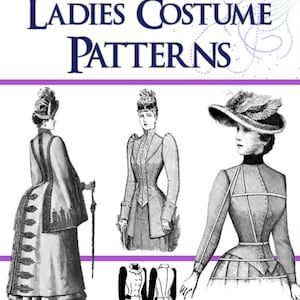11 Victorian Ladies DRESS SEWING PATTERNS Design Your Own Theatre Costumes and Outfits for Dressmakers 47 Pages Printable Instant Download