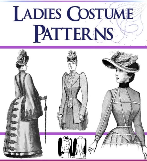 dressmaking patterns ladies dresses 11 Victorian DRESS SEWING Design Your Own Theatre Costumes and Outfits for Dressmakers 47 Pages Printable Instant Download wedding guests