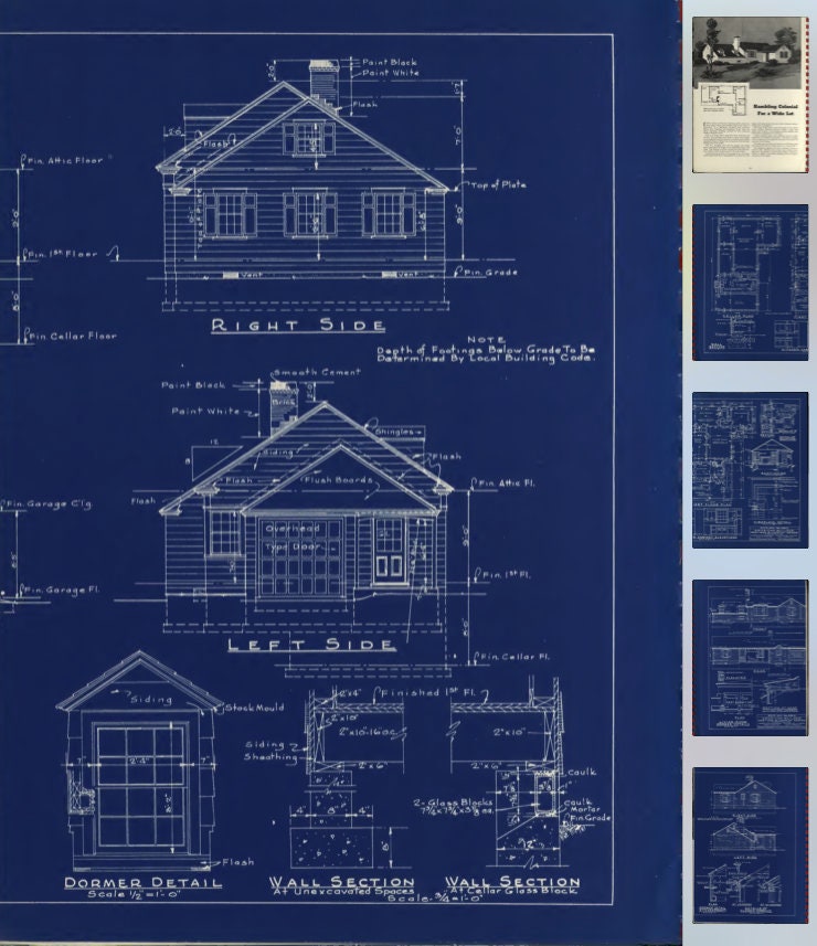 1946 建築 12 設計図 21 住宅設計 7 ガレージ アメリカン