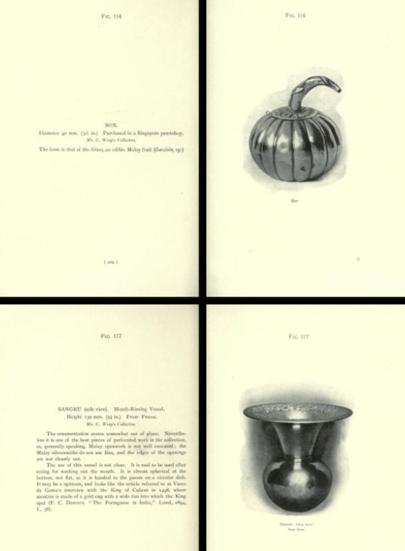 Oriental Silverwork Malay And Chinese Rare Illustrated Book Etsy