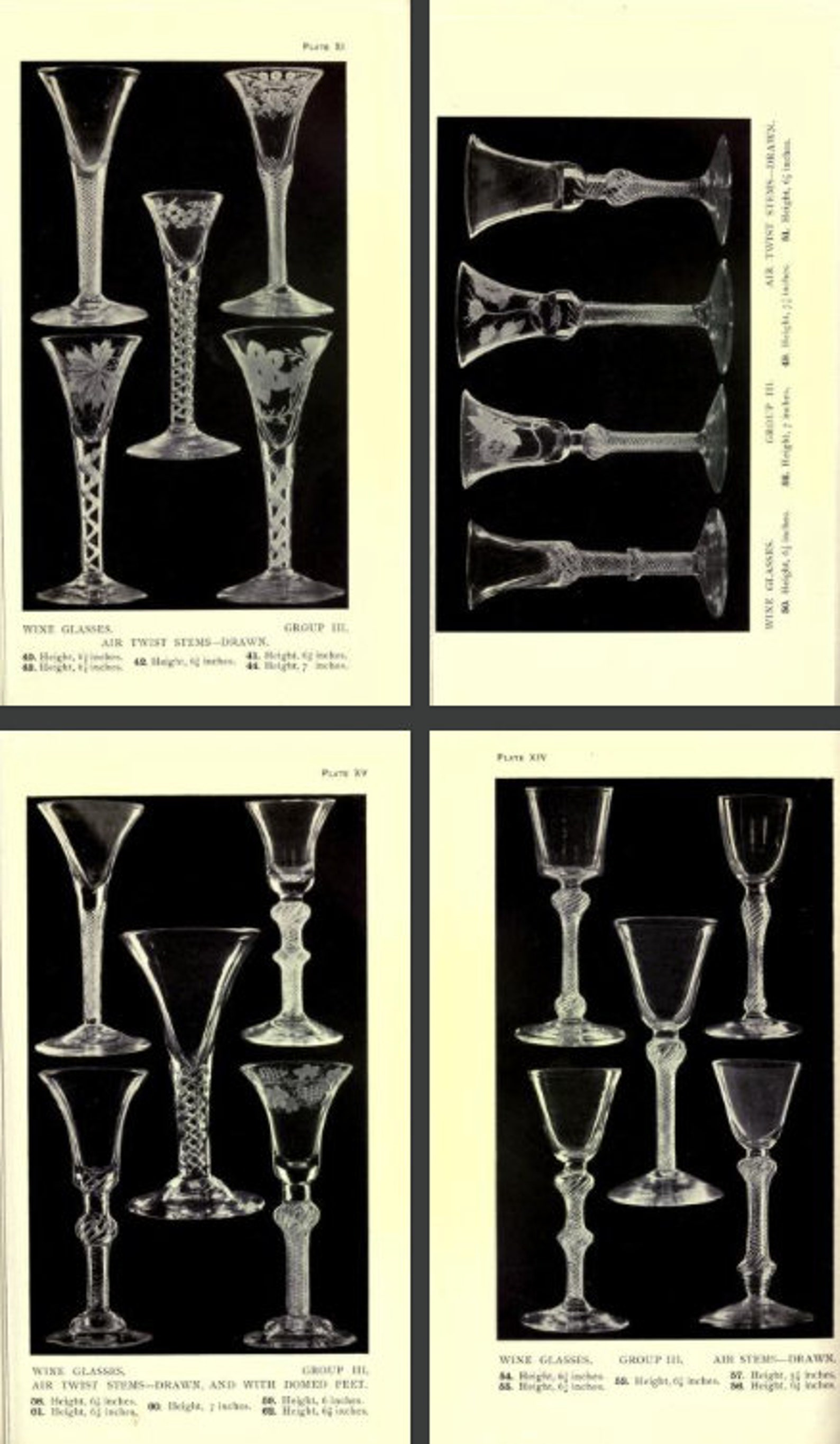 ENGLISH TABLE GLASS a Rare Illustrated Reference Book for Collectors of ...