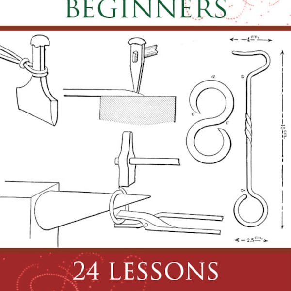 METAL WORKING For BEGINNERS 24 Illustrated Lessons on all Aspects of Metalwork 175 Pages Printable or Read on Your Tablet Instant Download