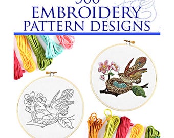 Rare 500 HAND EMBROIDERY PATTERN Designs Book Easy Embroiderers Flower Pattern Designs Printable For All Crafting Projects Instant Download