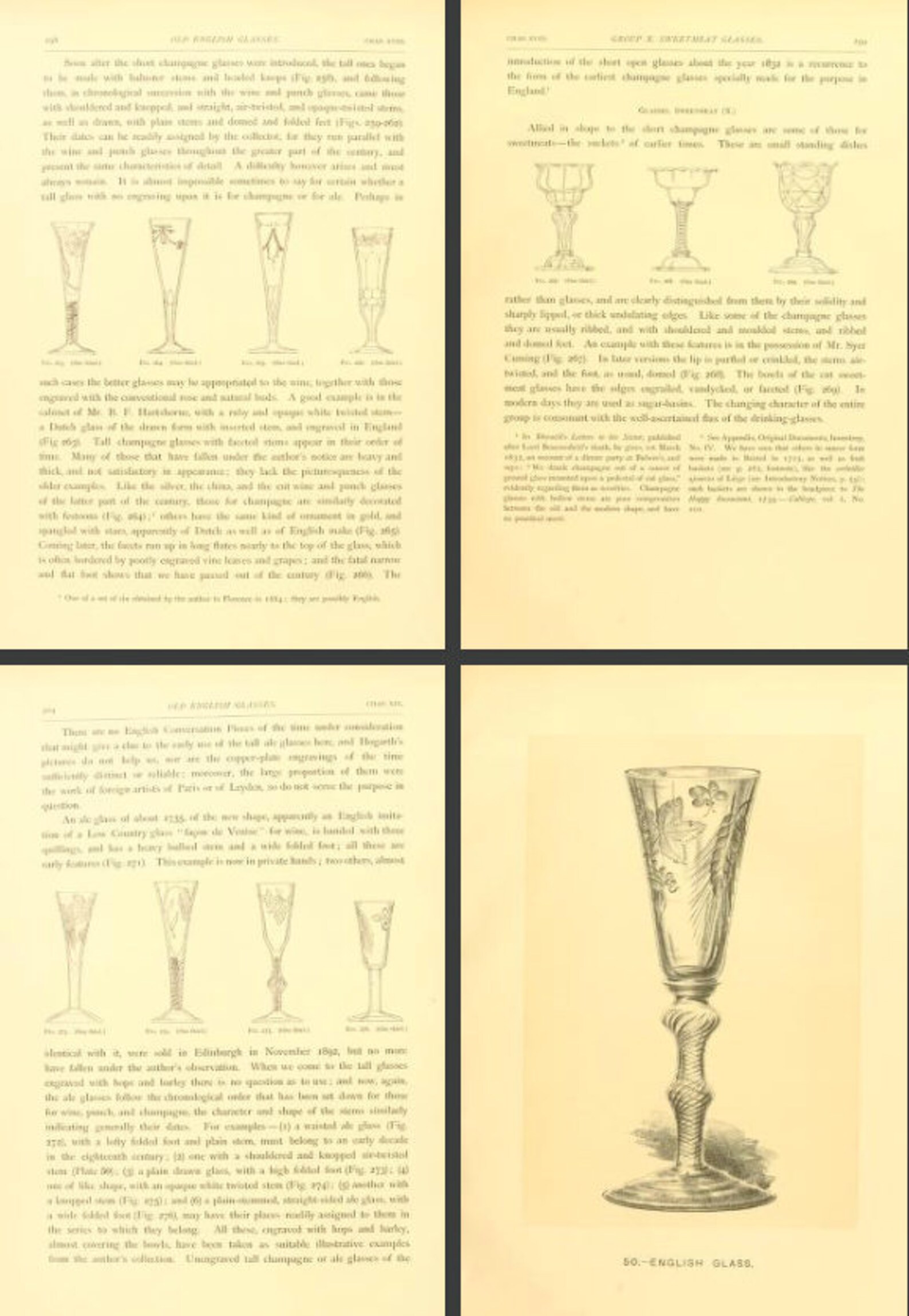 OLD ENGLISH GLASSES a Rare Illustrated Reference Book on Early English ...